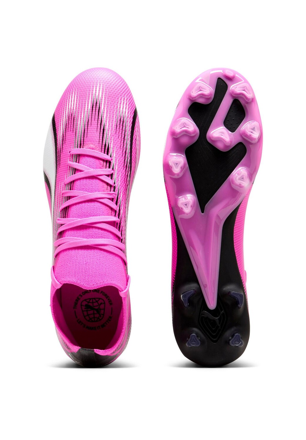 Футбольные бутсы ULTRA MATCH FG/AG мужские PUMA, цвет Poison Pink Puma White Puma Black — фото 4