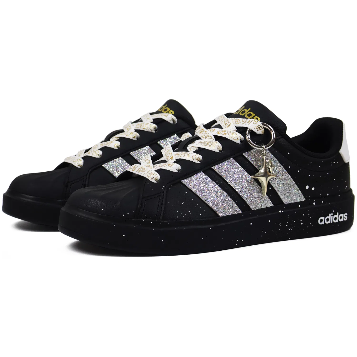 Кроссовки для скейтбординга детские Adidas Street Talk черно-серебристые — фото 4
