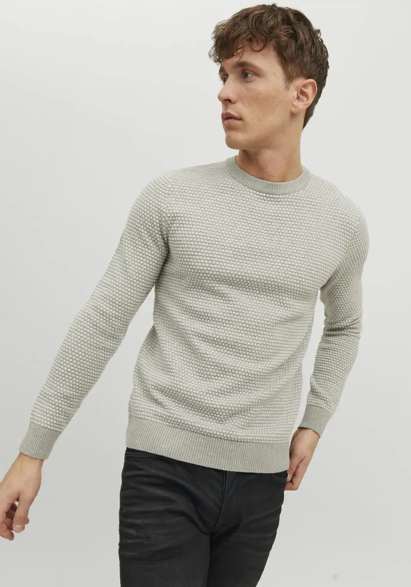 

Свитер Jack & Jones с круглым вырезом "ATLAS KNIT CREW NECK", серый