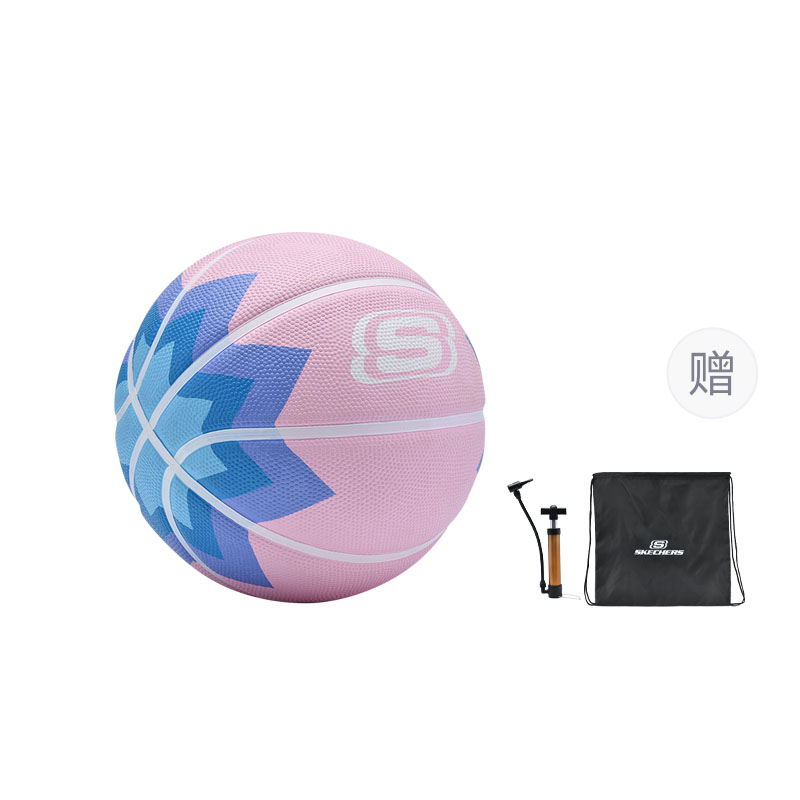 

Skechers Резиновый баскетбольный мяч pink blue размер 5 уличный тренировочный unisex