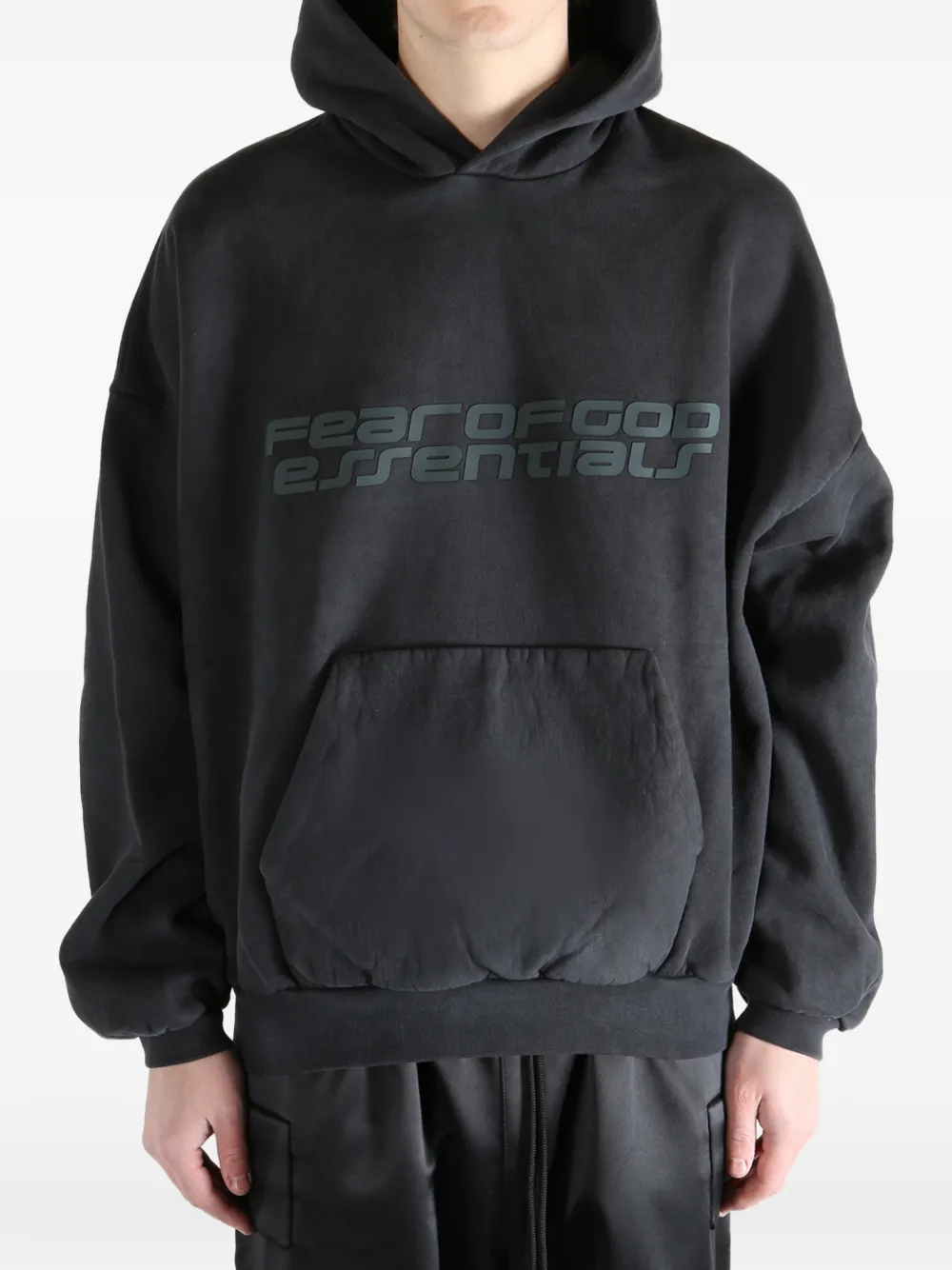 Флисовая толстовка в стиле 90-х Fear Of God Essentials, серый — фото 3