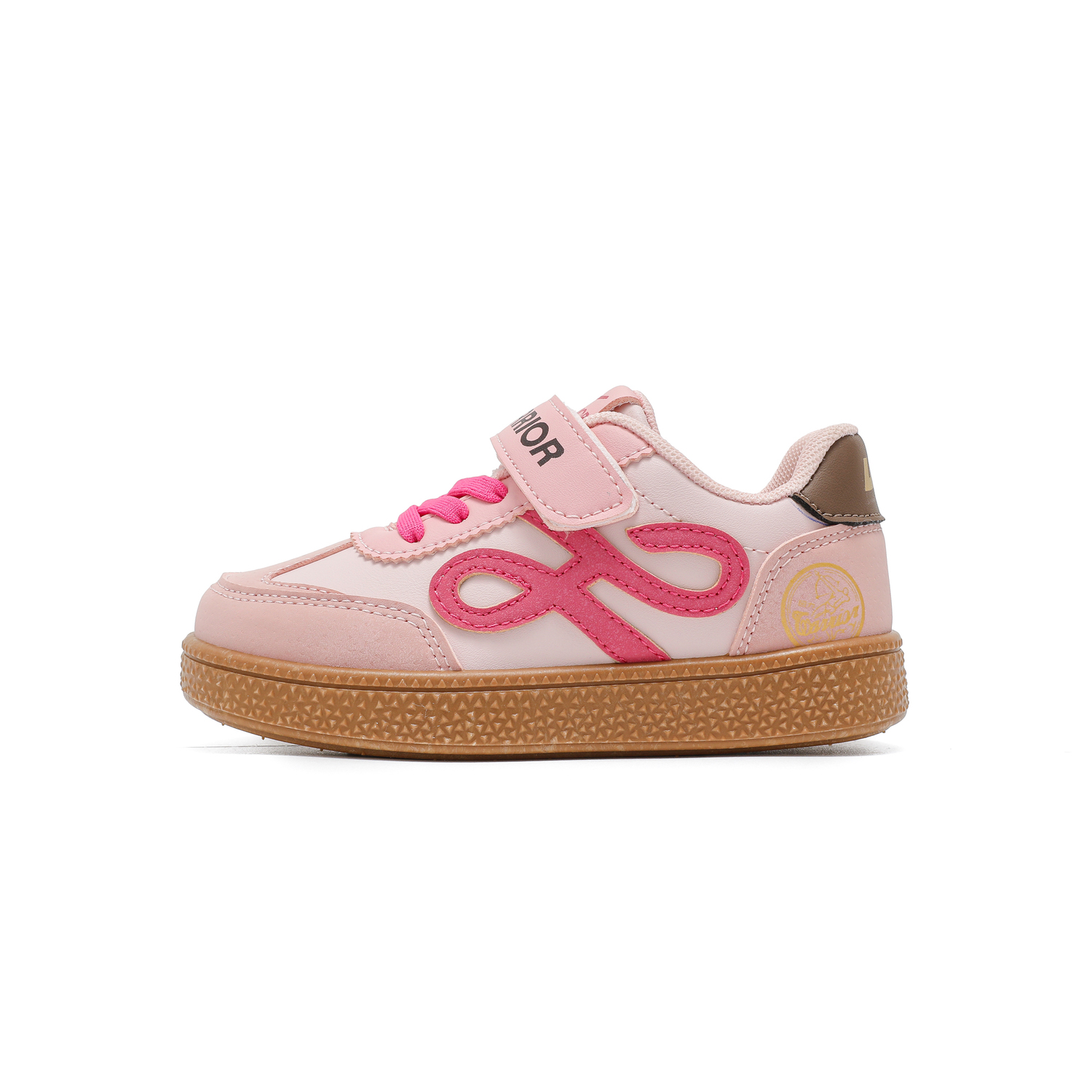 

Детские повседневные кроссовки на низкой подошве из искусственной кожи, нескользящие и дышащие, для детей 3-7 лет WARRIOR, розовый