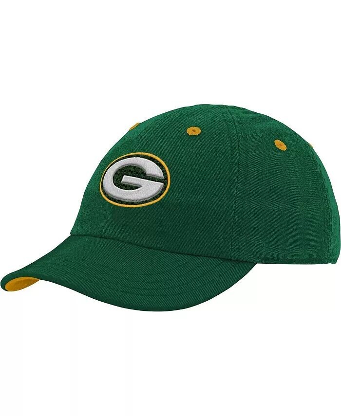 

Шапка для мальчиков и девочек Green Bay Packers Team Slouch Flex Hat для младенцев зеленого цвета Outerstuff