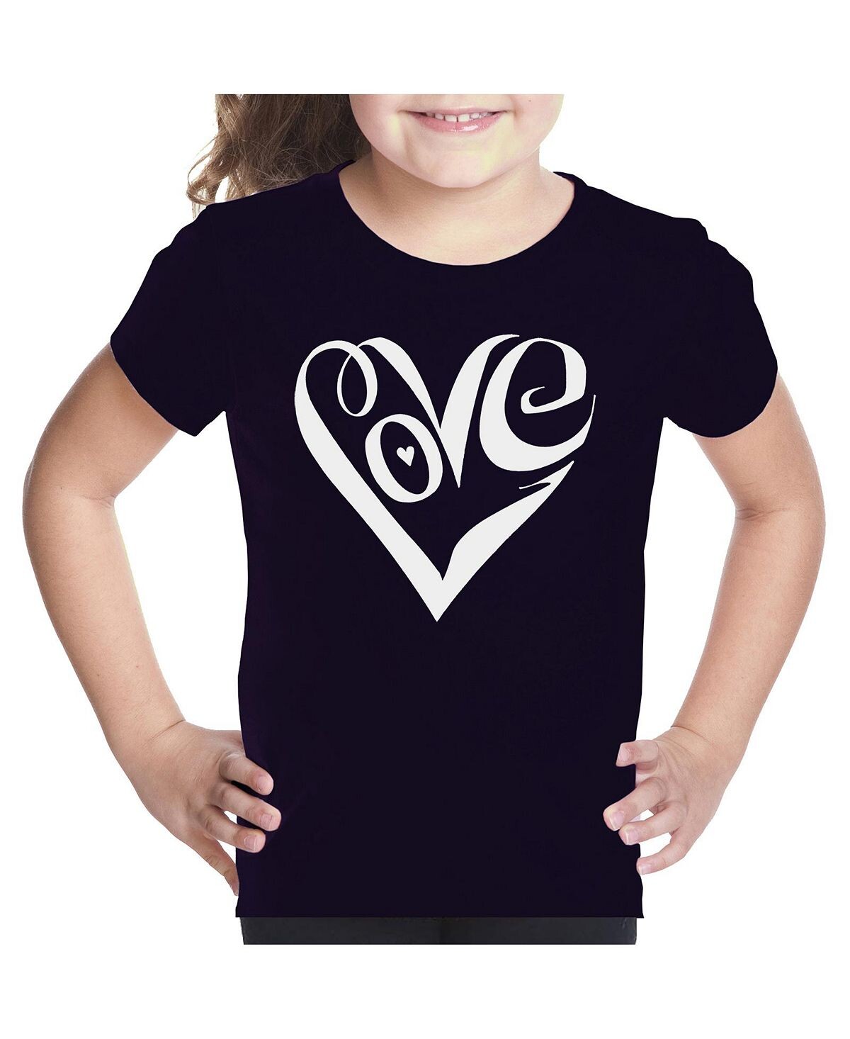 

Футболка с надписью «Big Girl's Word Art» — надпись Love Heart LA Pop Art