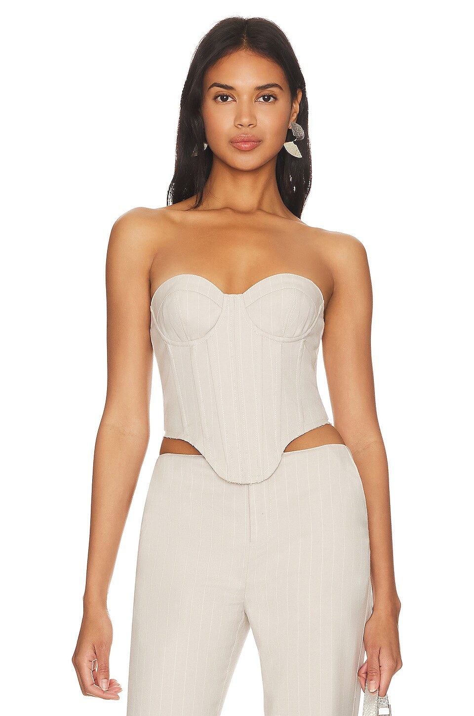 

Топ h:ours Amira Corset, цвет Gray & White