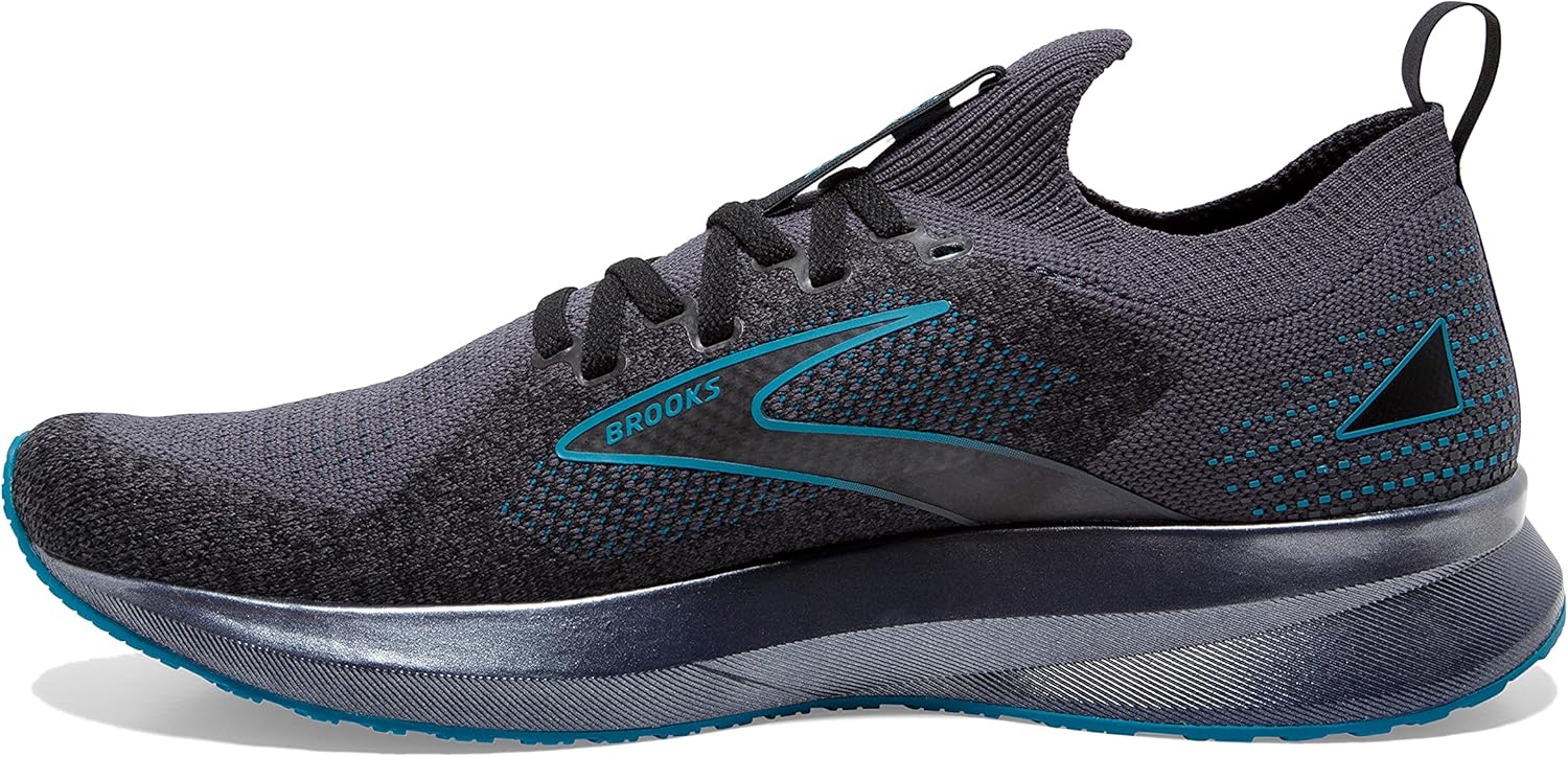 Мужские беговые кроссовки Brooks Levitate StealthFit 5 нейтральной поддержки, черный/бирюзовый — фото 3