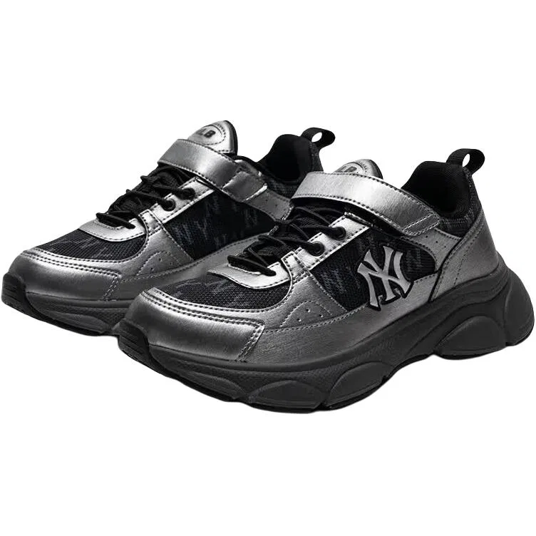 Кроссовки детские Chunky Runner Fastball MLB Silver Black — фото 4