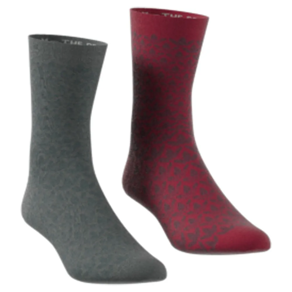 

Носки adidas Originals Monogram crew 2 pairs, серый/красный