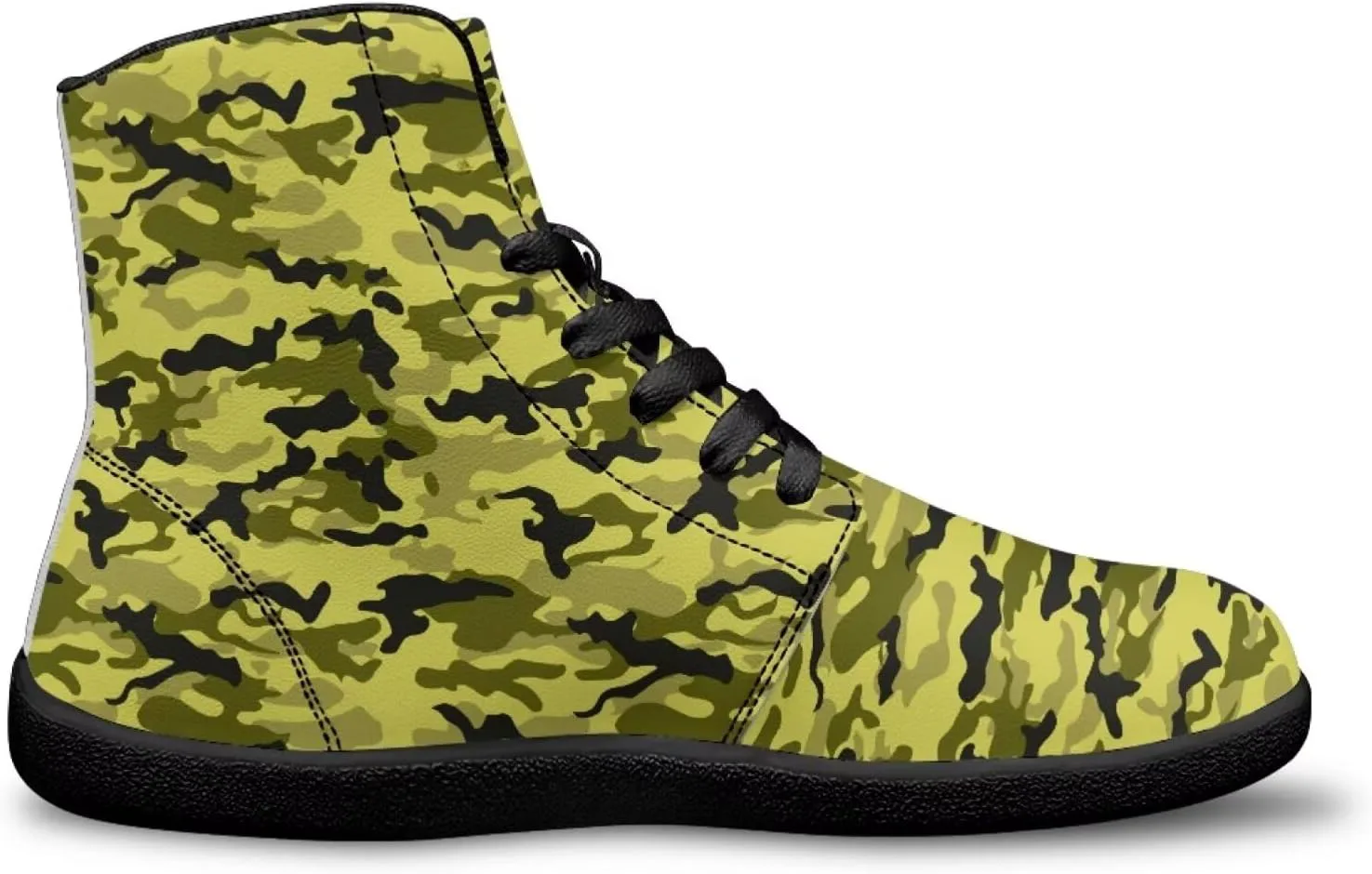 Мужские высокие кроссовки Barefoot с широкой коробкой для пальцев, подошвой с нулевым уклоном, противоскользящие, для походов и бега, ботинки до щиколотки Xixirimido, камуфляж — фото 2