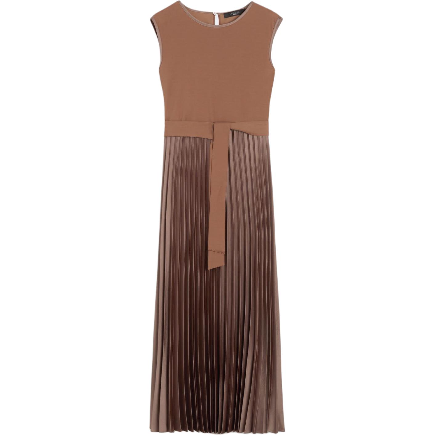 

Weekend Max Mara Samuele плиссированное платье миди с поясом WEEKEND MaxMara, коричневый