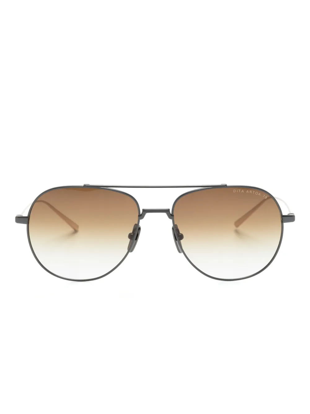 

Солнцезащитные очки в круглой оправе с логотипом Dita Eyewear, черный