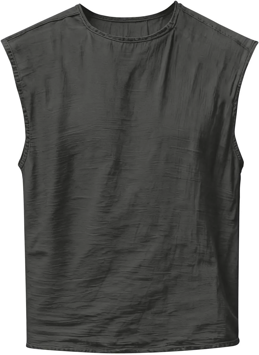 Мужская майка Cotton Linen, безрукавка, свободная — фото 4