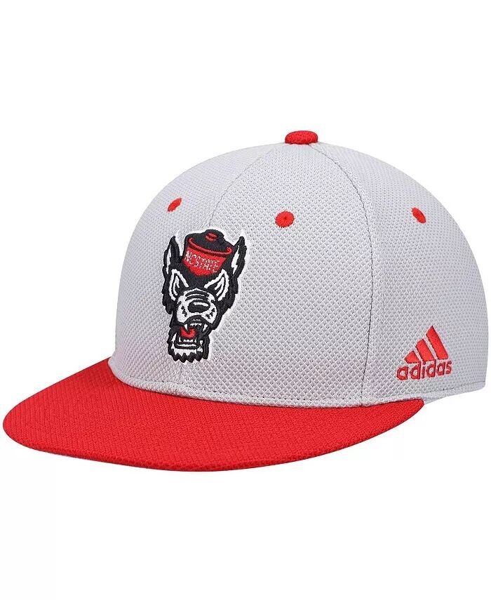 

Мужская серо-красная бейсбольная кепка для игры в NC State Wolfpack Adidas