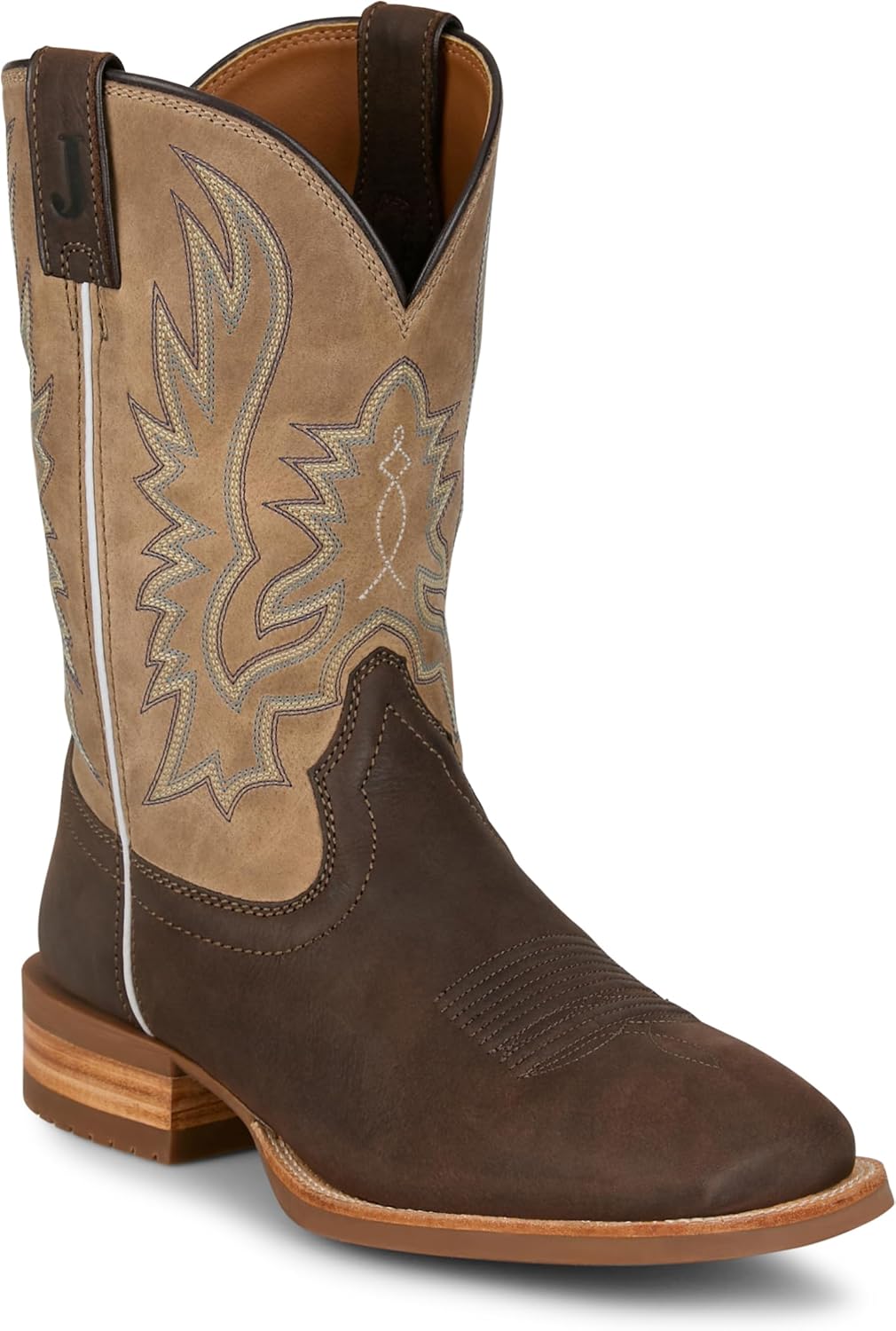 

Мужские премиальные кожаные ковбойские сапоги Justin Rustle 11 - коллекция Outlaw - прочная и удобная обувь в стиле ковбой, Grizzly