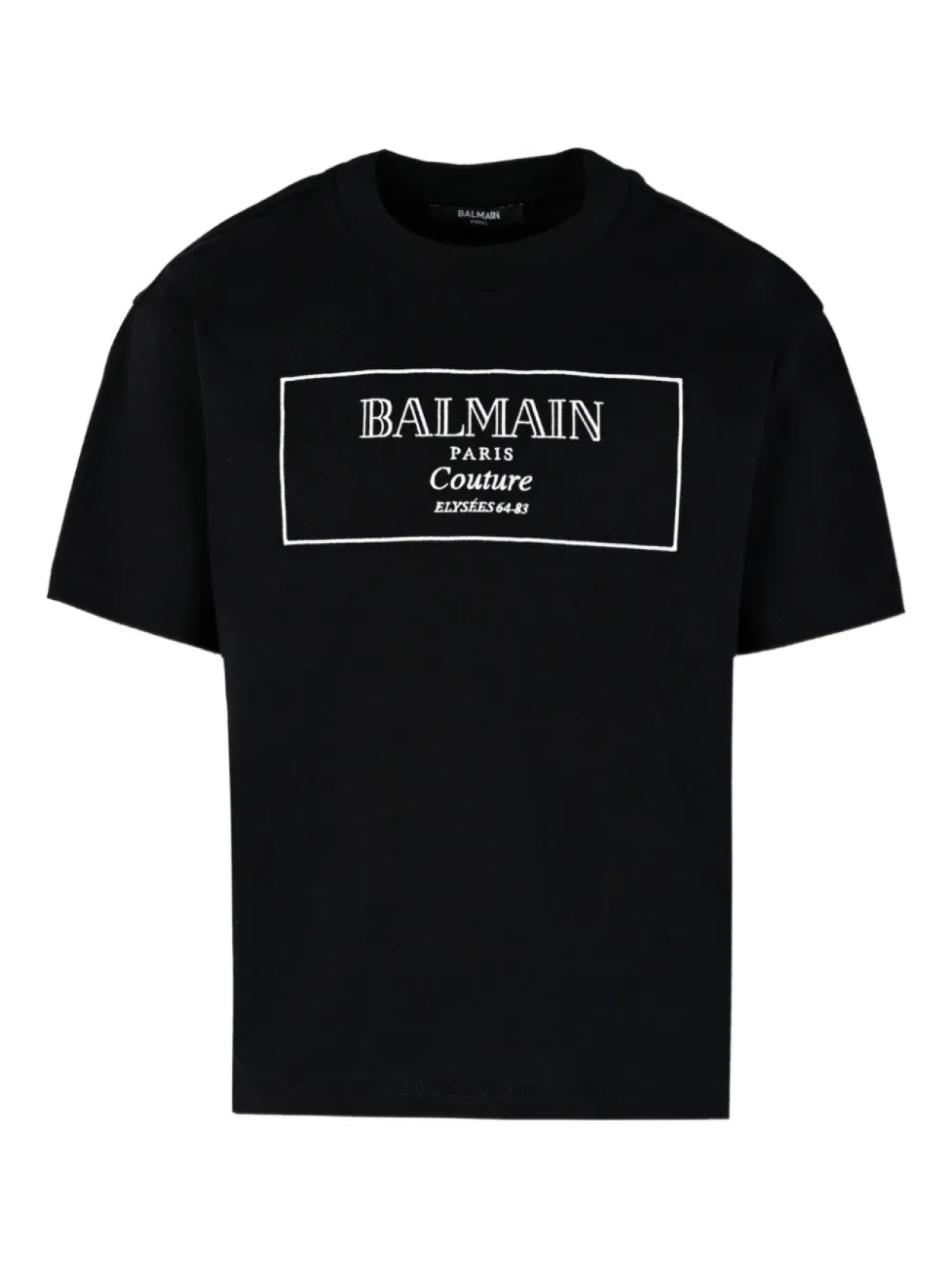 

Футболка с вышитым логотипом Balmain Kids, черный