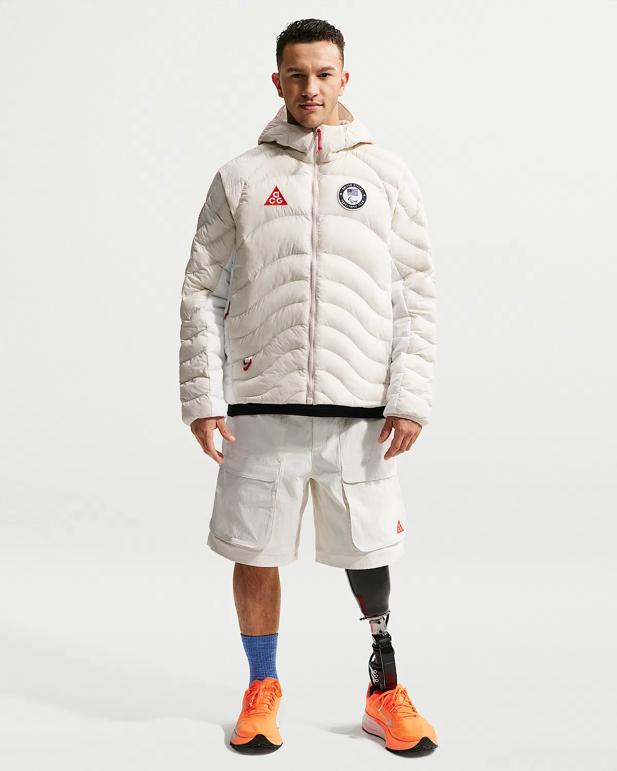 Мужская куртка Therma-FIT ADV Nike ACG x United States Paralympic Team, Light Orewood Brown/Summit White/Obsidian/Chile Red — фото 4