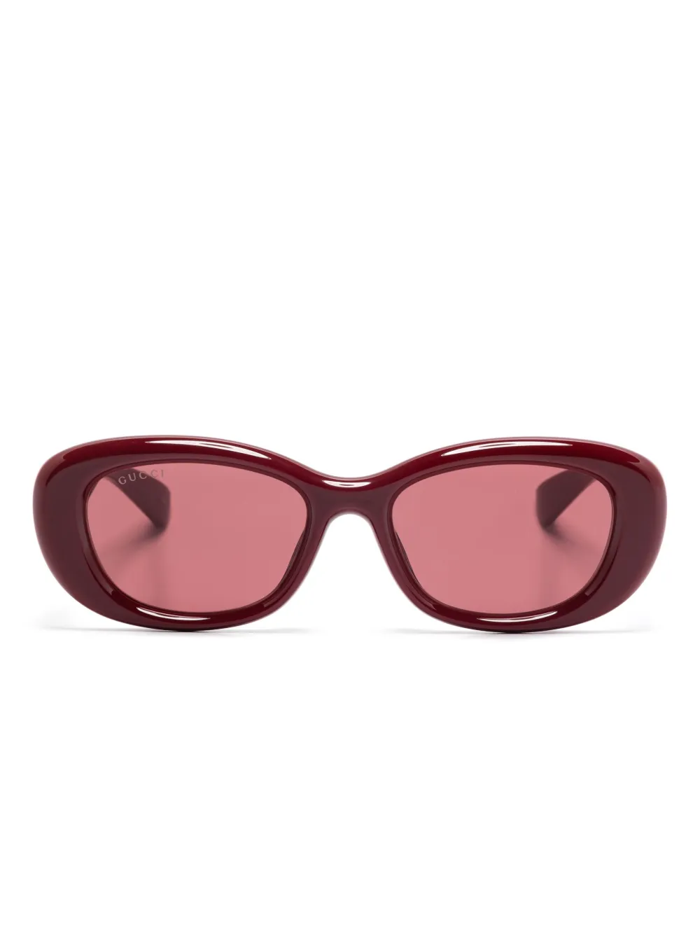 

Солнцезащитные очки в овальной оправе Gucci Eyewear, красный