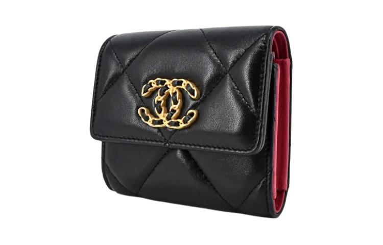 Chanel Кошелек из овечьей кожи, женский, черный — фото 2