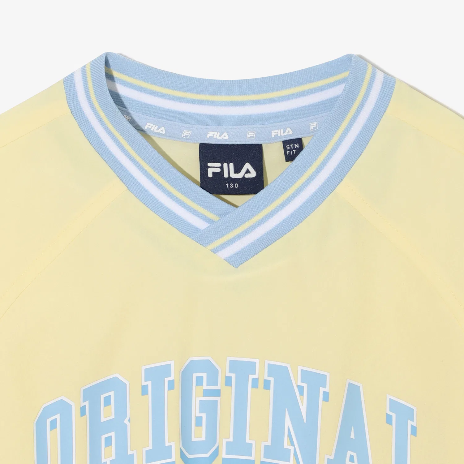 Детский тканый свитшот с V-образным вырезом жёлтый от Fila Kids — фото 3