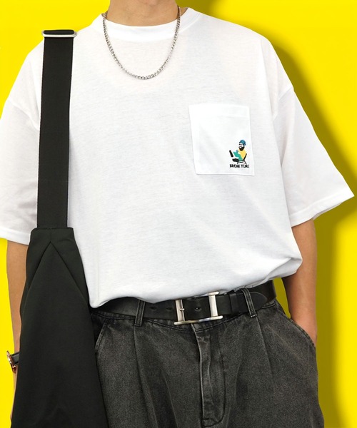 

Футболка широкая с вышивкой Burner, белая