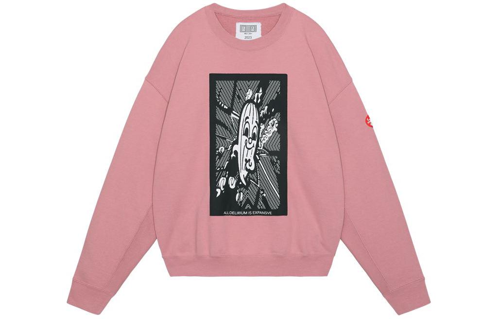 

Cav Empt Свитшот мужской розовый с круглым вырезом, умеренно свободный, обычный крой