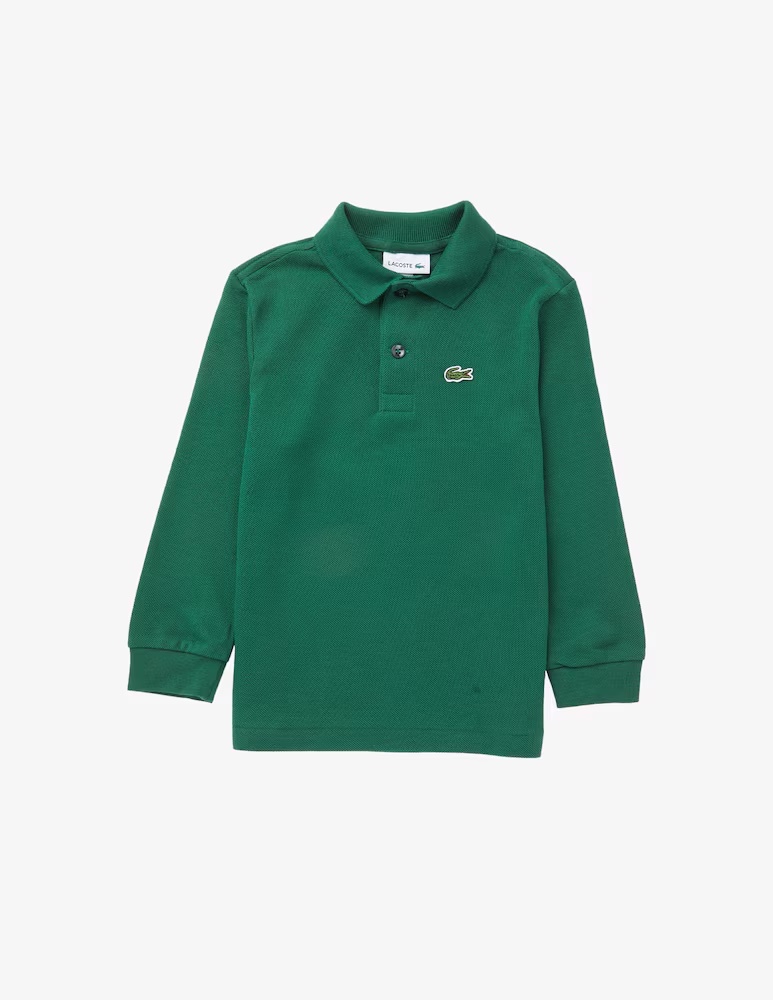 

Поло с длинными рукавами Lacoste, зеленый