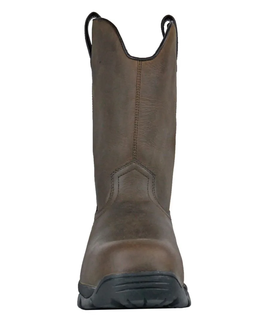 Мужские водонепроницаемые рабочие ботинки HOSS Wildfire Wellington с композитным носком Hoss Boot Company, коричневый — фото 4