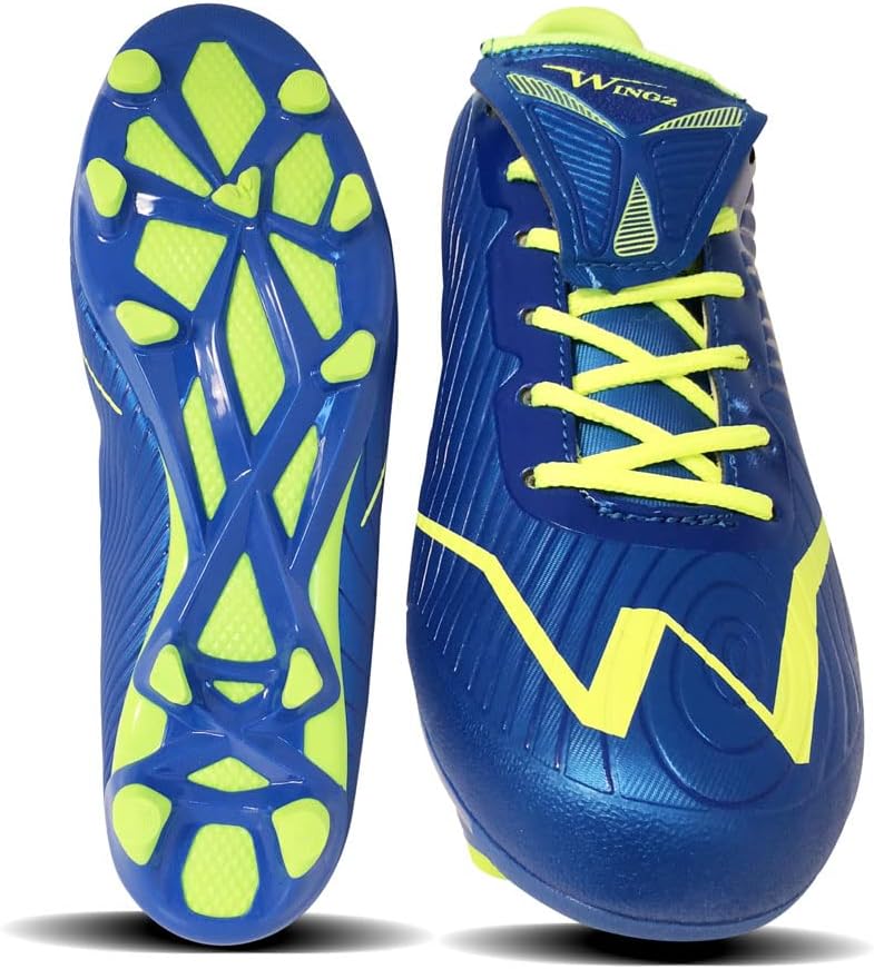 BESTSOCCERBUYS.COM Футбольные бутсы Wingz для игры на улице Отличная устойчивость и контроль мяча, синий — фото 4