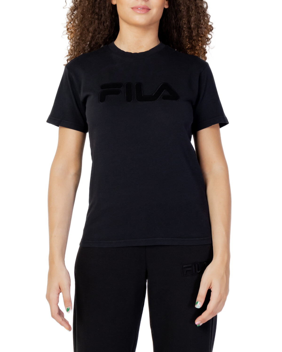

Футболка женская Fila с логотипом бренда, синий