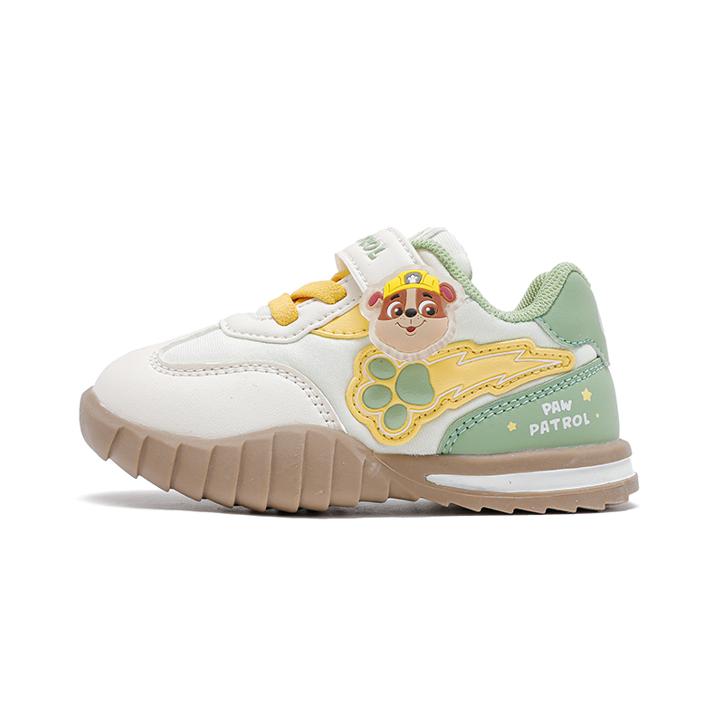 

Нескользящая амортизирующая износостойкая легкая обувь для малышей с амортизацией для младенцев и малышей PAW PATROL, бежевый/зеленый