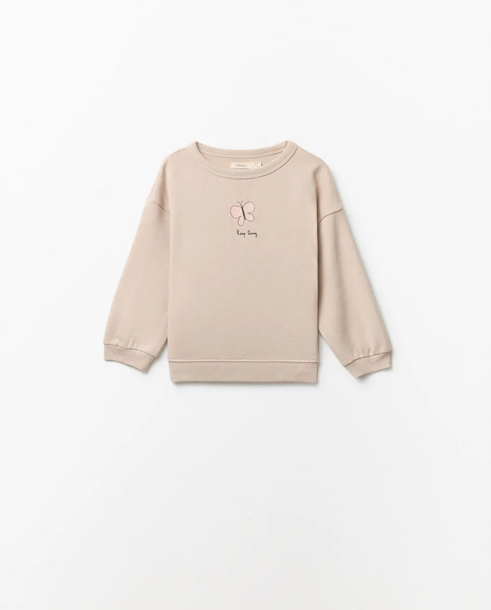 

Толстовка с рисунком на передней части Sfera, бежевый