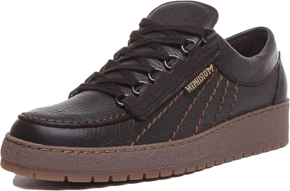 Мужские кроссовки на шнуровке Mephisto Rainbow Rainbow 4778, коричневые, модель 287742