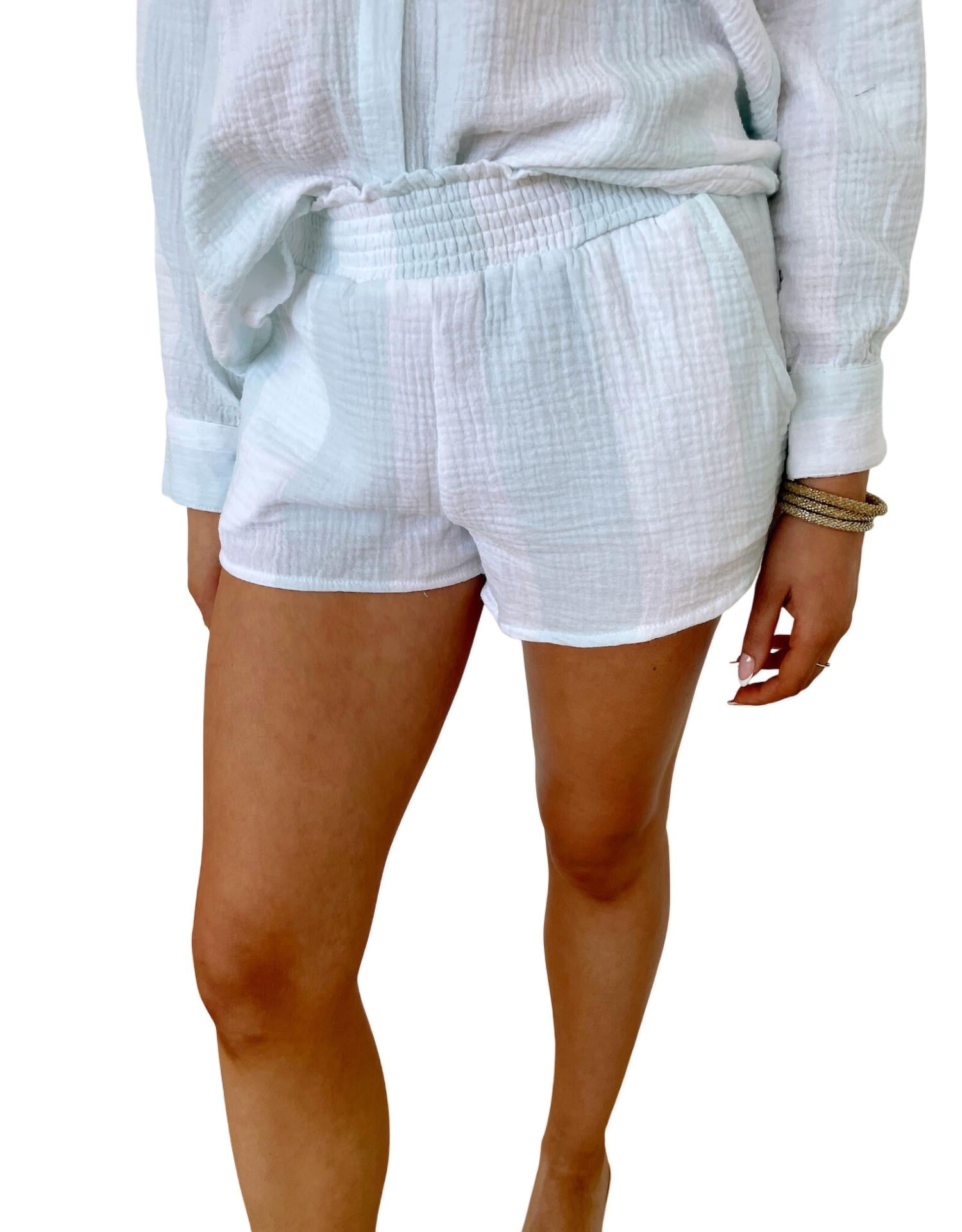 

Шорты Georgia Stripe Gauze в мятном цвете ocean drive