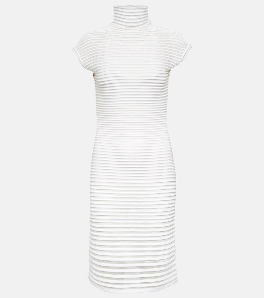 

Полосатое мини-платье Alaïa, белый