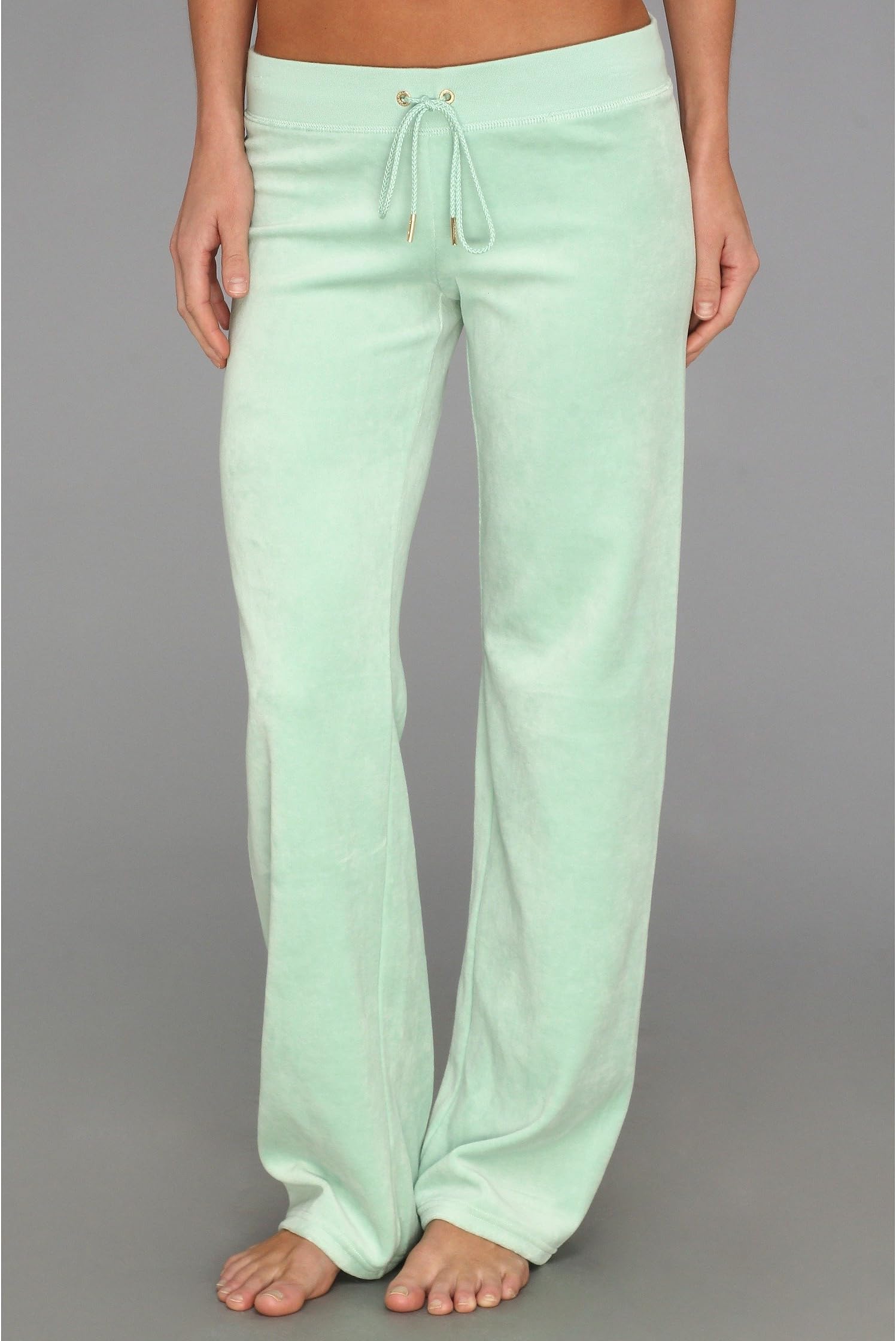 

Брюки Juicy Couture Velour Bling Original Leg Pant, цвет Aqua Glass