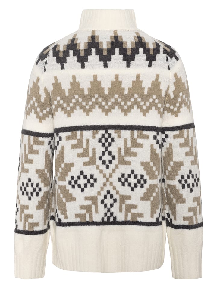 

Свитер Амелия белого/бежевого/антрацитового цвета KARI TRAA