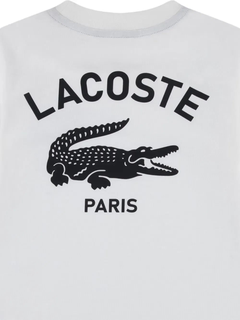 Футболка с круглым вырезом и логотипом Lacoste Kids, нейтральный — фото 3