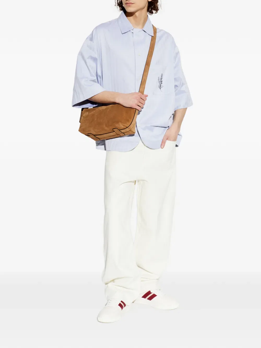 Стражаная рубашка Jacquemus, синий — фото 2