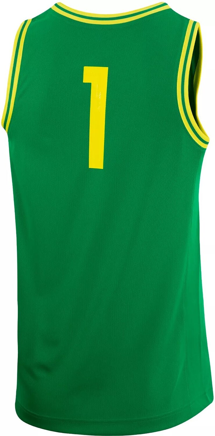 Женская зеленая баскетбольная майка Nike Oregon Ducks #1 — фото 3
