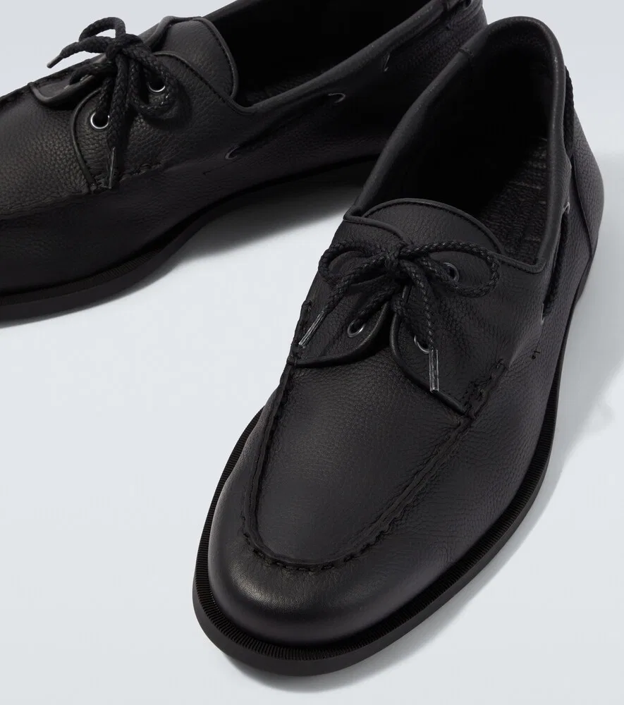 Лоферы из фольгированной кожи John Lobb, черный — фото 4