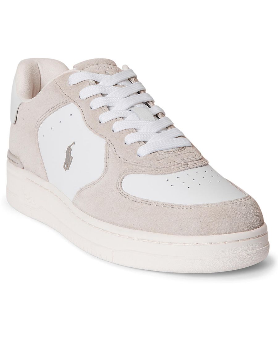 Мужские кроссовки Masters Court с закругленным носком Polo Ralph Lauren, Beige/White
