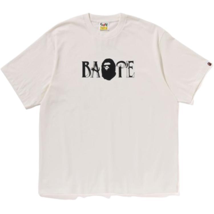 

Футболка с логотипом, нанесенным методом трафаретной печати A BATHING APE, белый