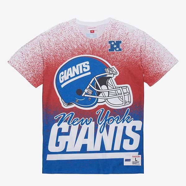 

Мужская белая футболка new york giants team burst vintage logo Mitchell & Ness