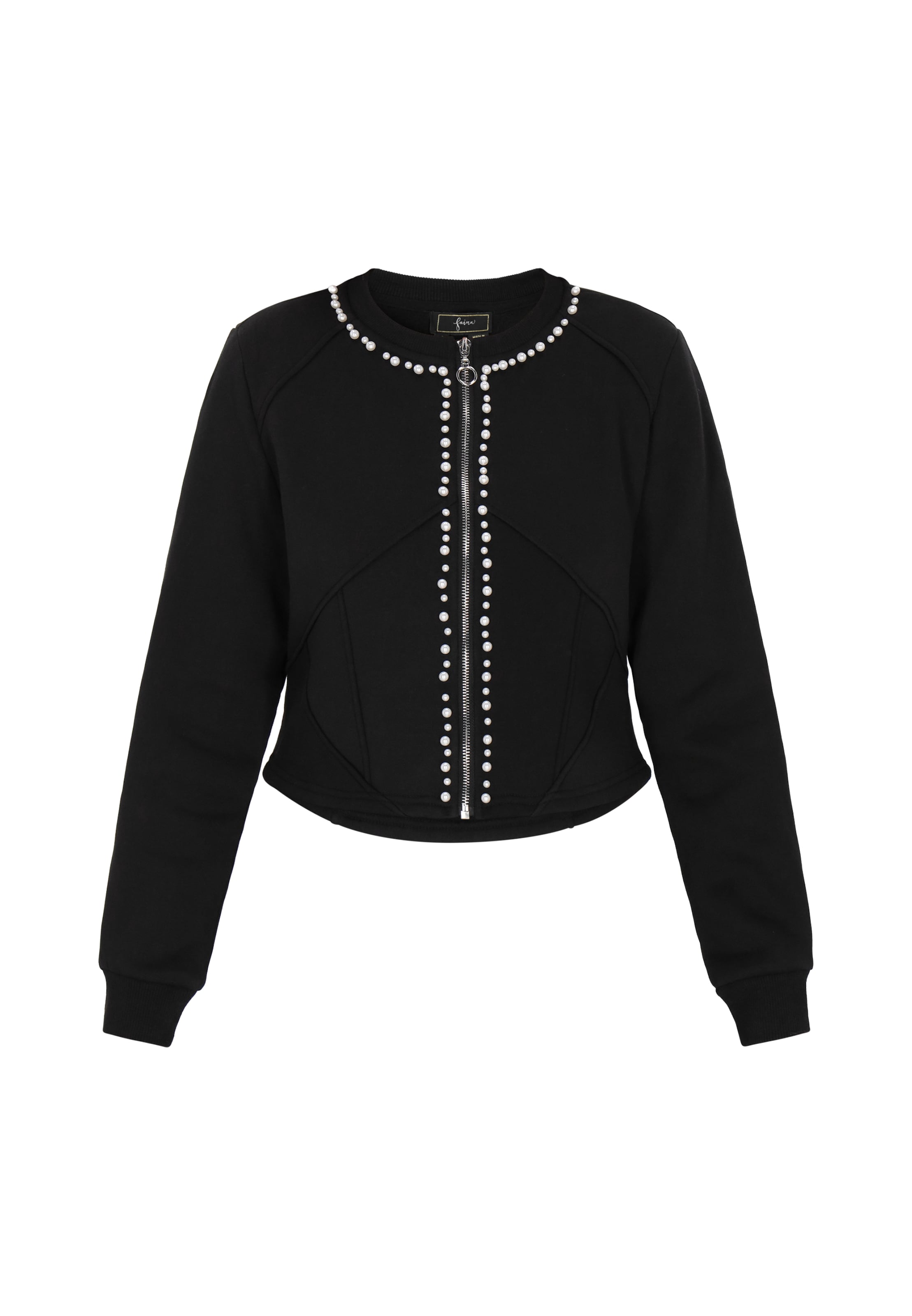 

Faina Худи на молнии в черном цвете, Черный, Faina Худи на молнии в черном цвете