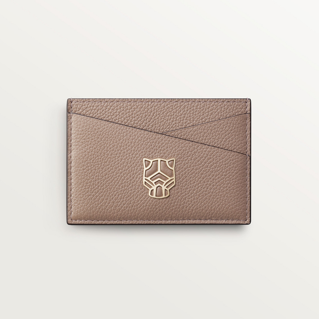 

Картхолдер Cartier Porte-cartes simple, Panthère Graphique de Cartier, зернистая телячья кожа цвета глины