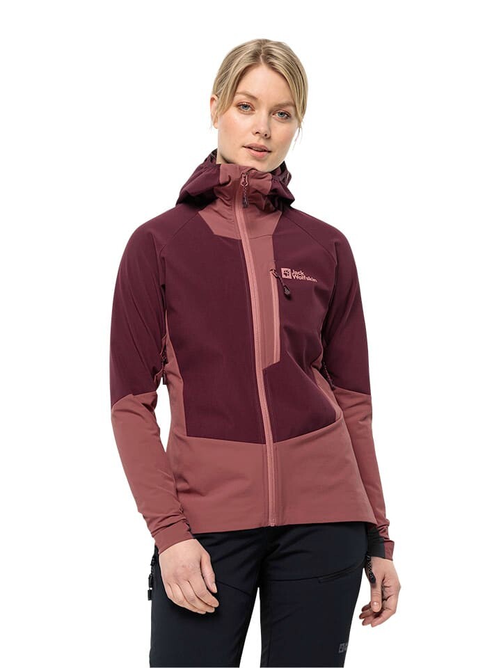 

Куртка софтшелл Jack Wolfskin Funktionsjacke Alpspitze, цвет Rosa/Bordeaux