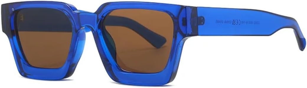 

Классические панк-солнцезащитные очки для женщин и мужчин, винтажные, с леопардовым принтом, для активного отдыха, с защитой от УФ-излучения UV400 UATXTAU, C15blue-brown