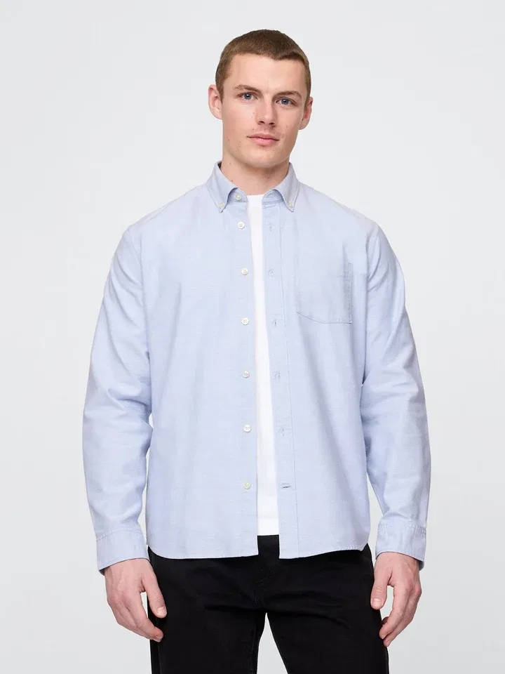 Рубашка Regular fit, GAP, светло-голубой