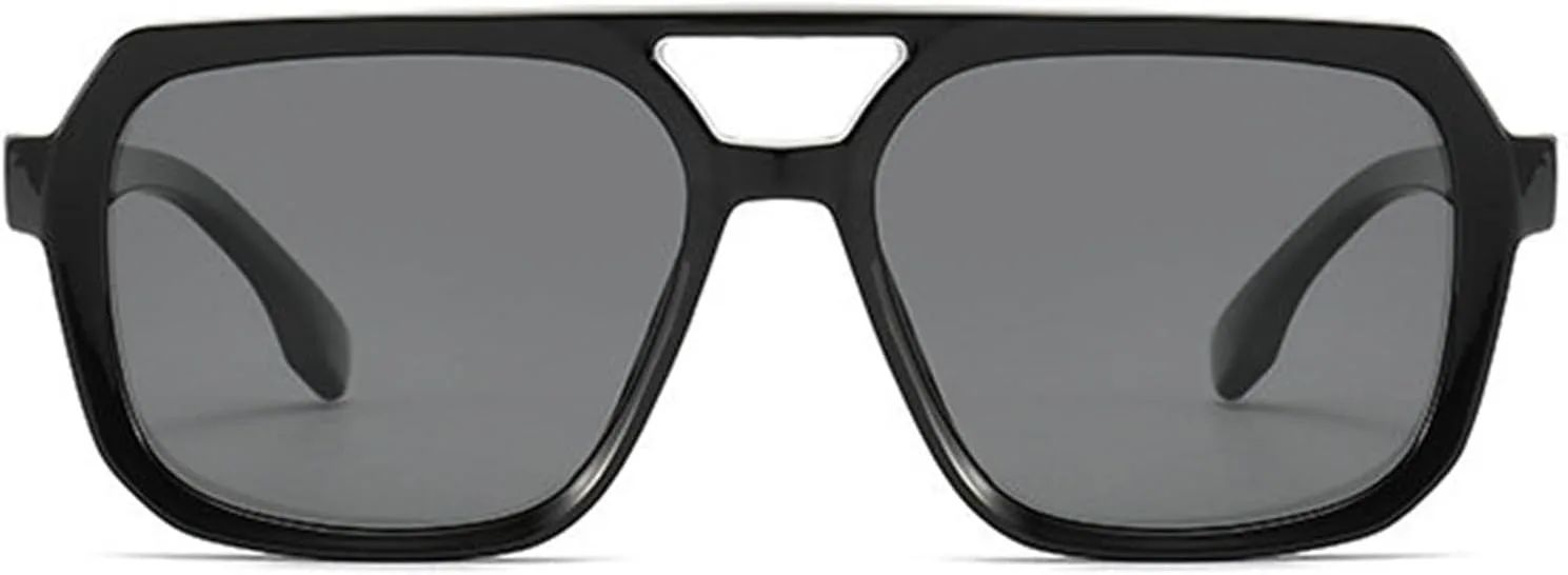 

Солнцезащитные очки Willochra Vintage Double Bridges Square для женщин, модные, класса люкс, дизайнерские, мужские, черные, с защитой от УФ-излучения UV400, C1