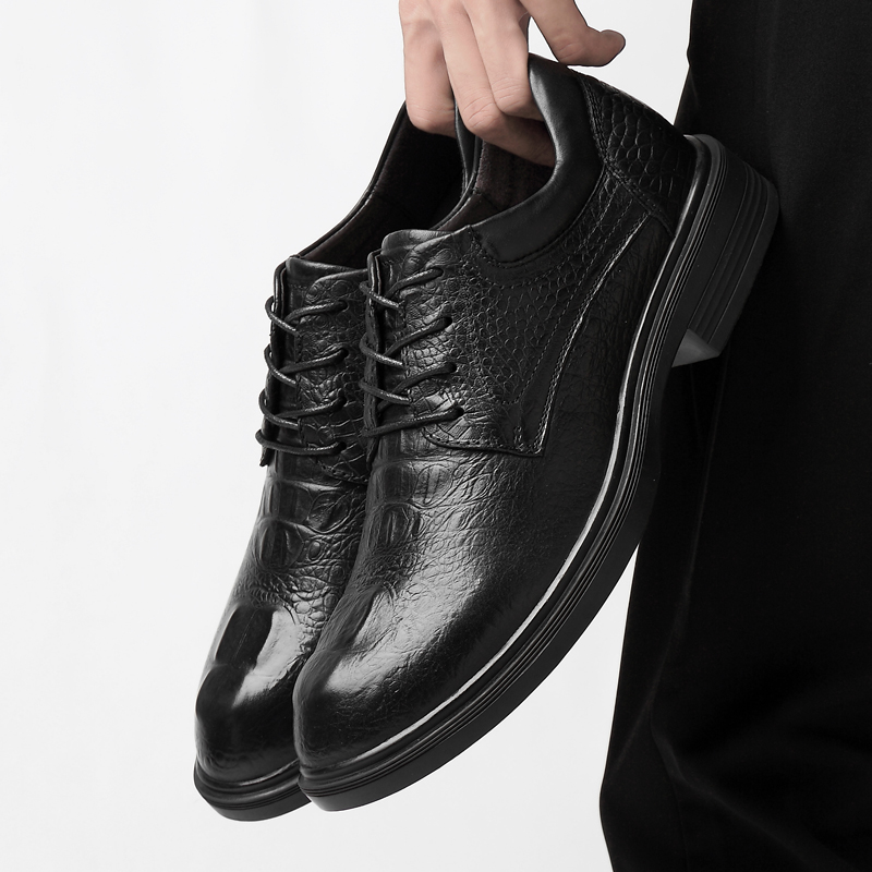 Bull Thunder Мужские черные туфли с перфорацией, цвет Black Cut-Out — фото 3